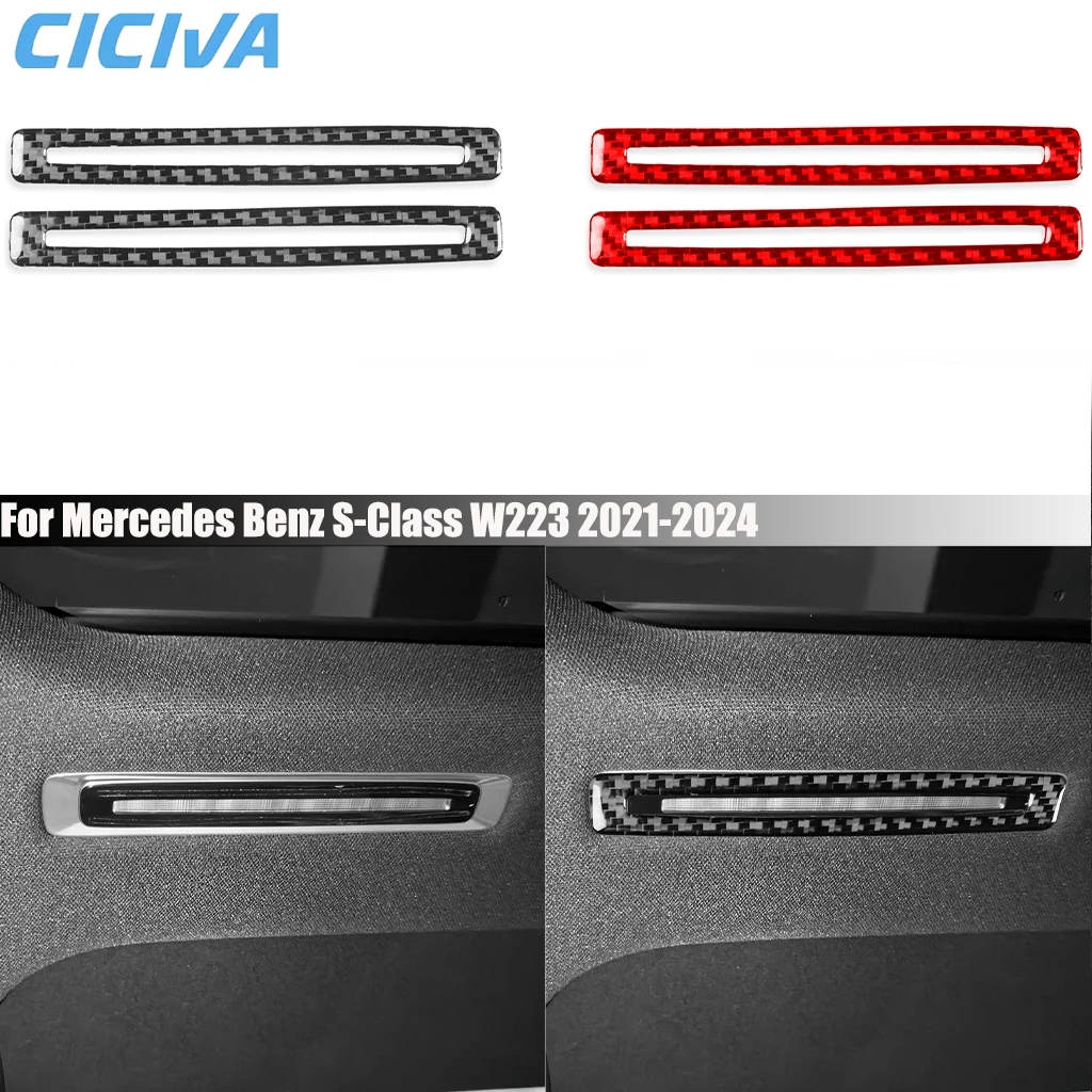 Carbon Fiber Car Accessories Rear Reading Light Cover Sticker Interior Trim For Mercedes Benz Maybach S-Class W223 2021-2024
Carbon Fiber Car Accessories Rear Reading Light Cover Sticker Interior Trim For Mercedes Benz Maybach S-Class W223 2021-2024