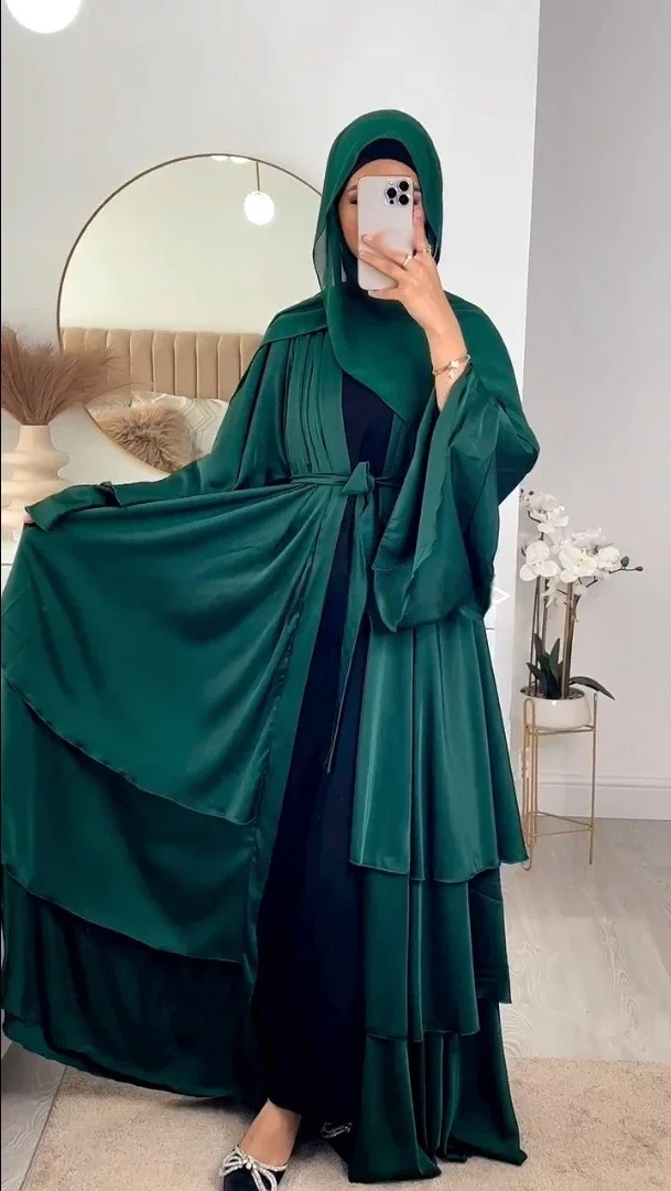 Ramadan Eid Shimmer Satin Open Kimono Abaya Dubai Luxury 2025 Modest Muslim Abayas For Muslim Thobe Women Kaftan Dress Islam
Ramadan Eid Shimmer Satin Open Kimono Abaya Dubai Luxury 2025 Modest Muslim Abayas For Muslim Thobe Women Kaftan Dress Islam