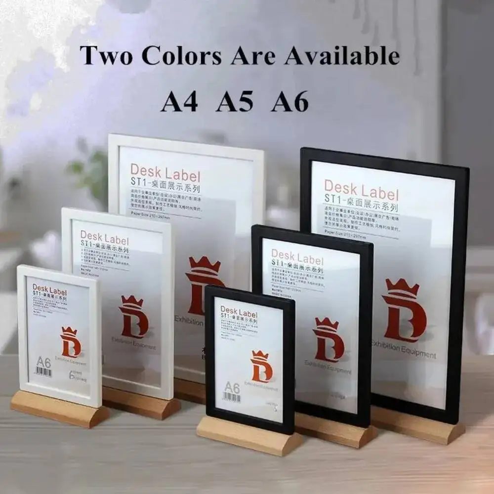 1PC A6 T Shape Double White And Black Plastic Acrylic Sign Holder Stand Table Restaurant Poster Menu Paper Holder Display Stands
1PC A6 T Shape Double White And Black Plastic Acrylic Sign Holder Stand Table Restaurant Poster Menu Paper Holder Display Stands