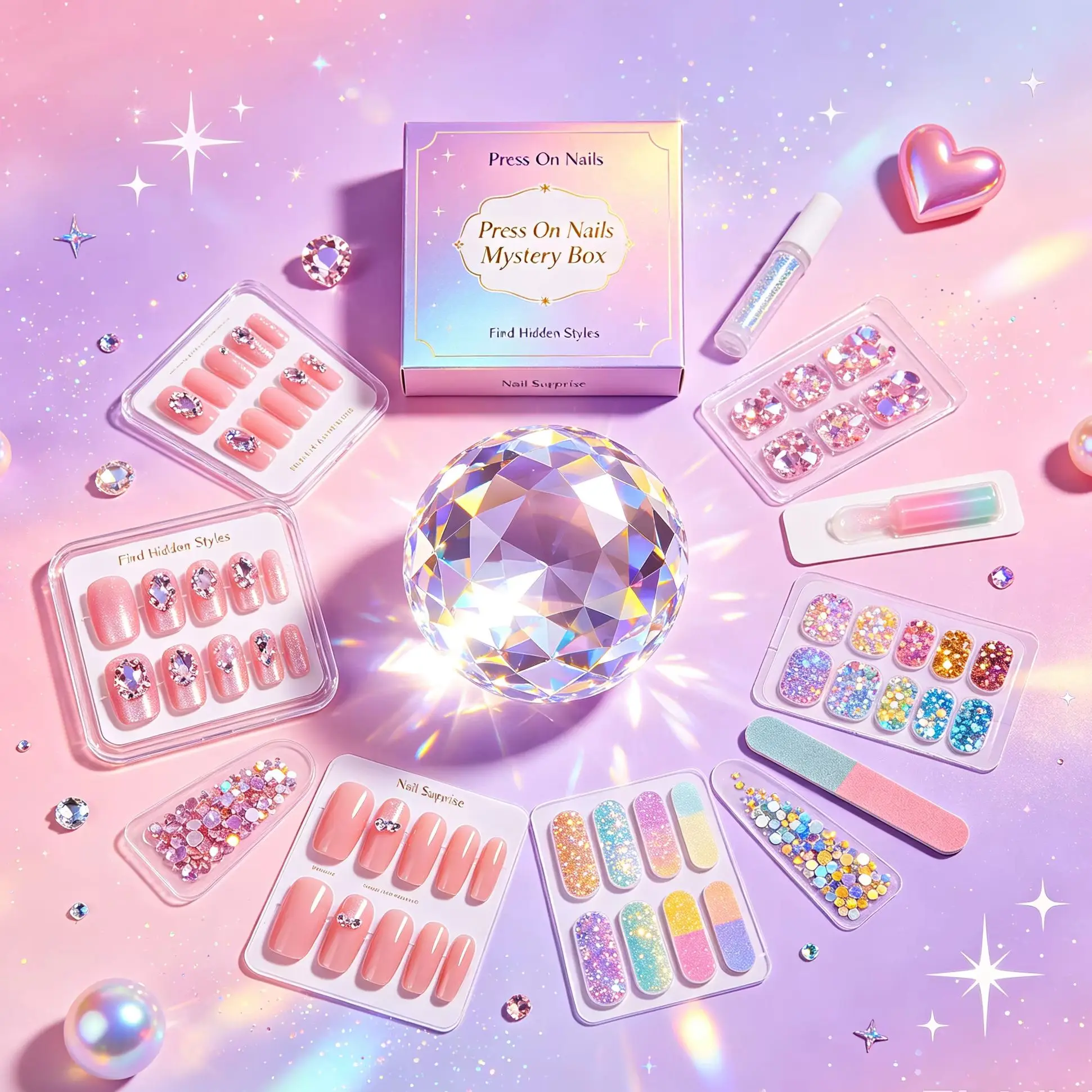 200 styles of fake nails mystery box with random styles and colours to surprise you
200 styles of fake nails mystery box with random styles and colours to surprise you