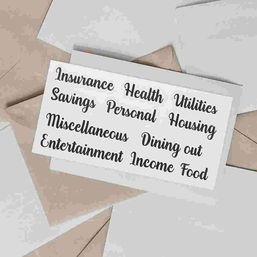 5 Sets Cash Budget Sticker Household Envelope Home Pvc Self-adhesive Supply Label Multi-function
5 Sets Cash Budget Sticker Household Envelope Home Pvc Self-adhesive Supply Label Multi-function