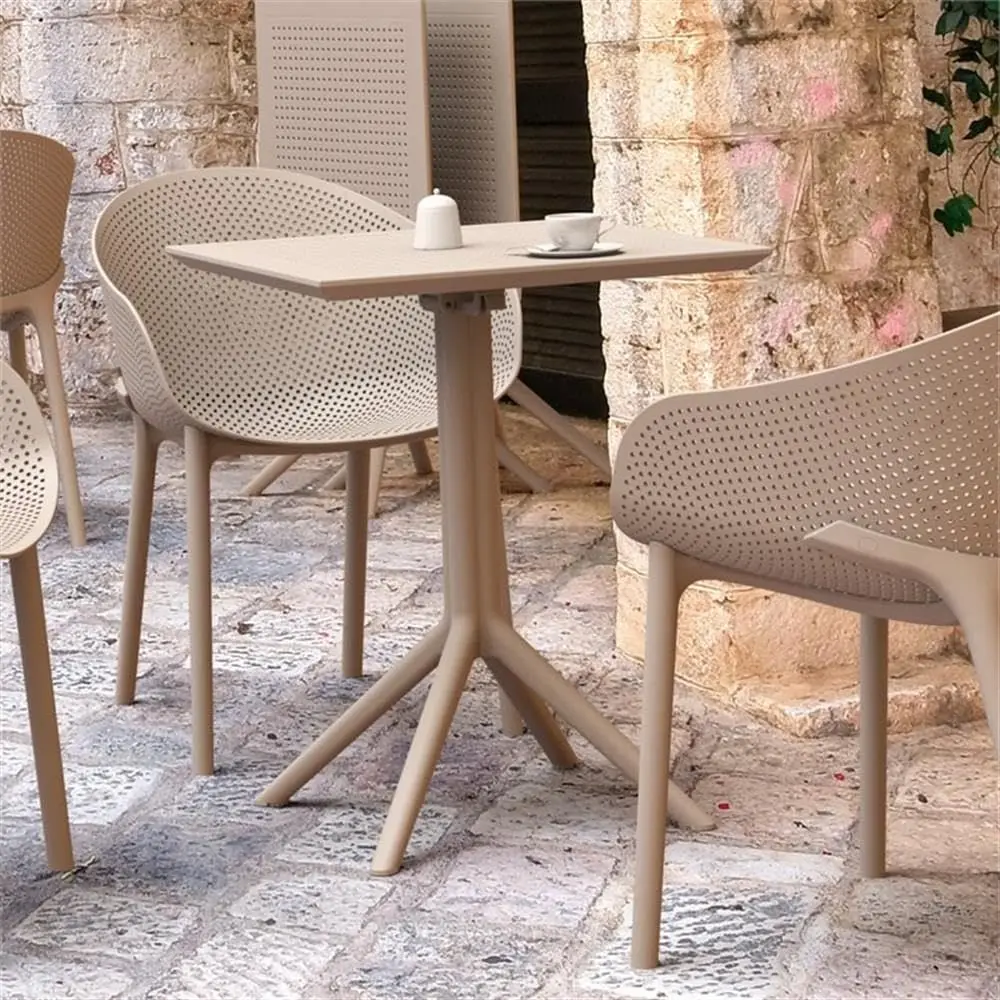 Sky 24 inch Square Folding Table in Taupe Finish
Sky 24 inch Square Folding Table in Taupe Finish