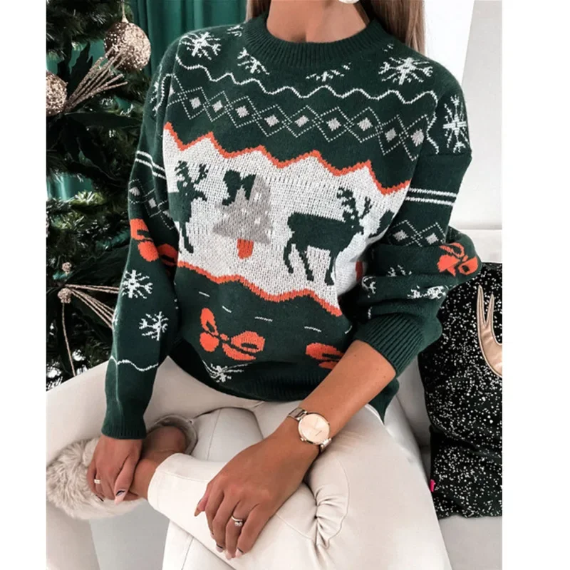 2024 Christmas Sweater Women O-neck Knitted Pullover Autumn Warm Winter Clothing Streetwear Knitting Tops Pull Jumpers Sweaters
2024 Christmas Sweater Women O-neck Knitted Pullover Autumn Warm Winter Clothing Streetwear Knitting Tops Pull Jumpers Sweaters