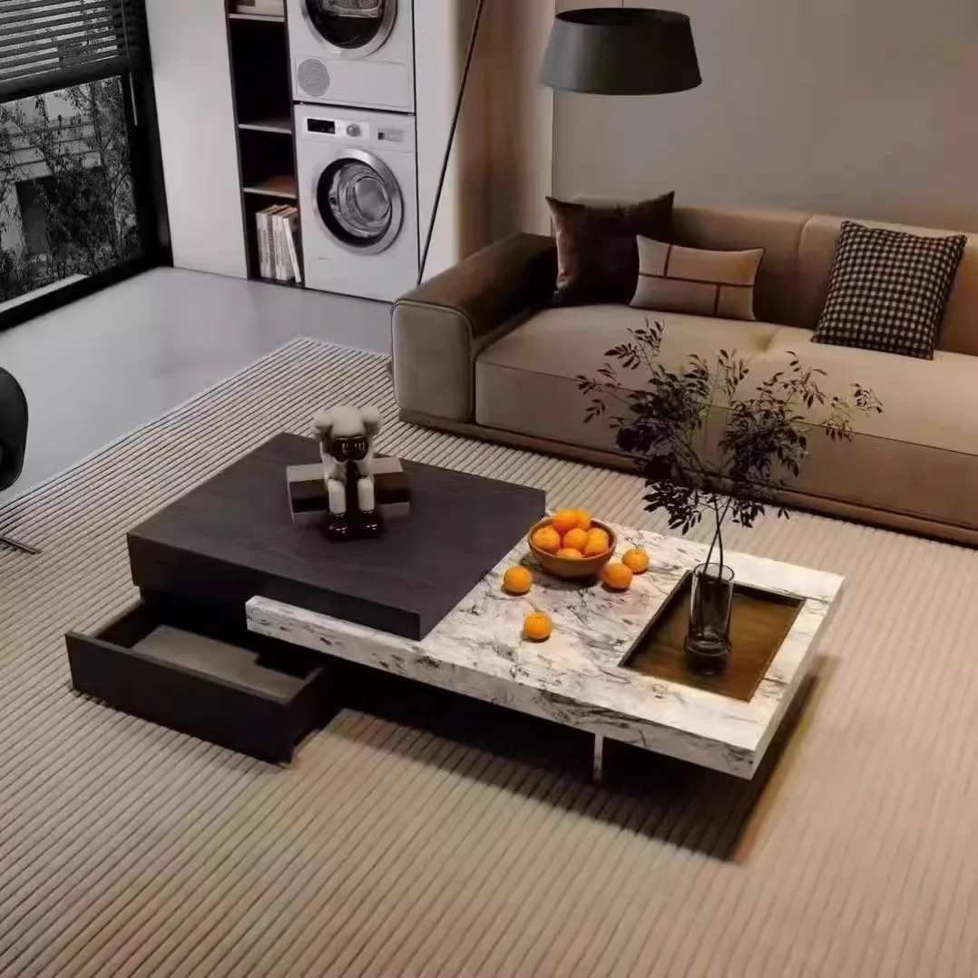 Italian rock slab coffee table simple modern light luxury high-end small apartment living room home large flat
Italian rock slab coffee table simple modern light luxury high-end small apartment living room home large flat