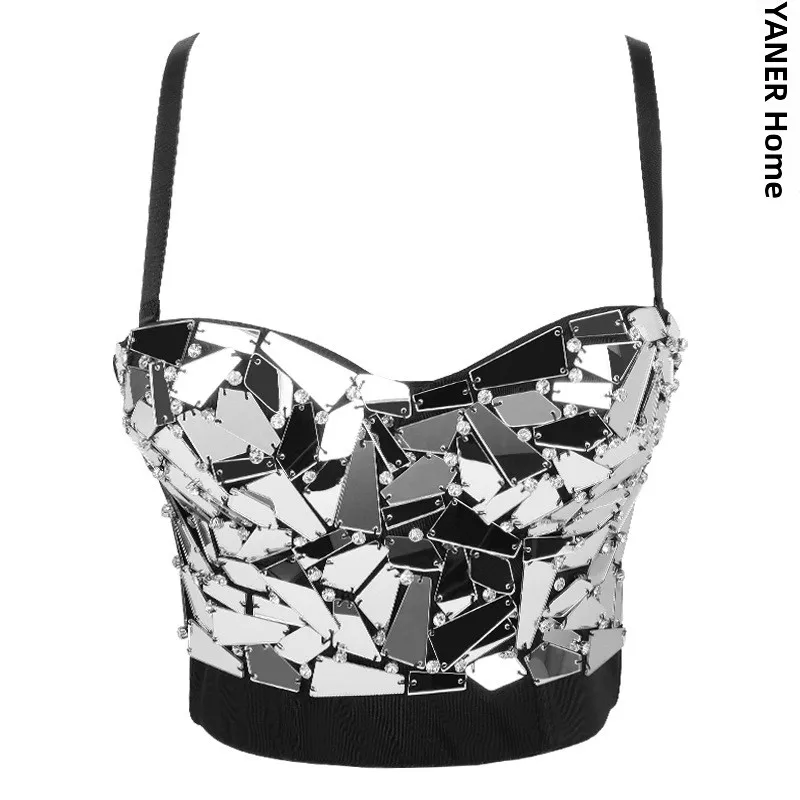 Organic Glass Rhinestone Strapl Stage Performance Vest Women's New Sle Outerwear iny Sequin Tank Top Summer Faion
Organic Glass Rhinestone Strapl Stage Performance Vest Women's New Sle Outerwear iny Sequin Tank Top Summer Faion