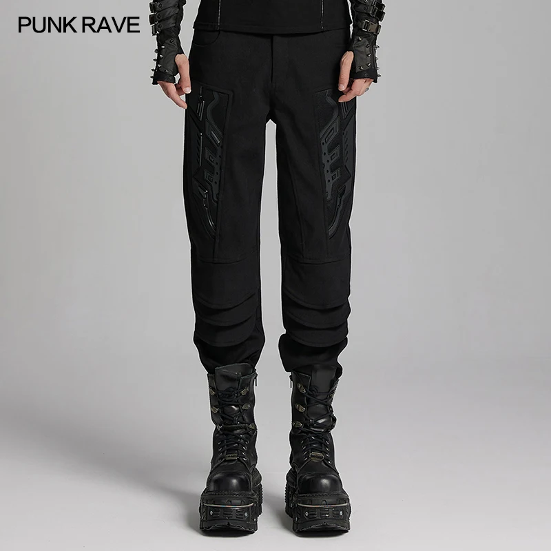 PUNK RAVE Men's Cyber Punk 3D Armor-like Black Pants Fashion Handsome Club Trousers Men Clothing Streetwear
PUNK RAVE Men's Cyber Punk 3D Armor-like Black Pants Fashion Handsome Club Trousers Men Clothing Streetwear