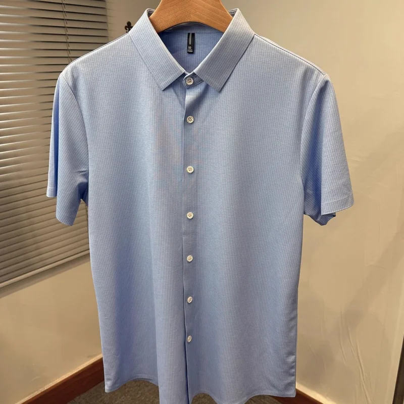 Men's Striped Ice Silk Short Sleeve Shirt Breathable Casual Business Button Down Blouse
Men's Striped Ice Silk Short Sleeve Shirt Breathable Casual Business Button Down Blouse