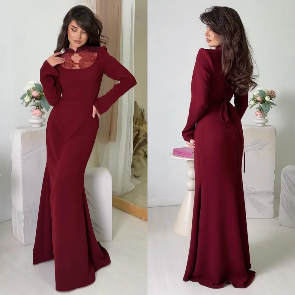 Customized Simple Jersey Pleat Trumpet High Collar Long Dresses Bespoke Occasion Matching Modern Style
Customized Simple Jersey Pleat Trumpet High Collar Long Dresses Bespoke Occasion Matching Modern Style