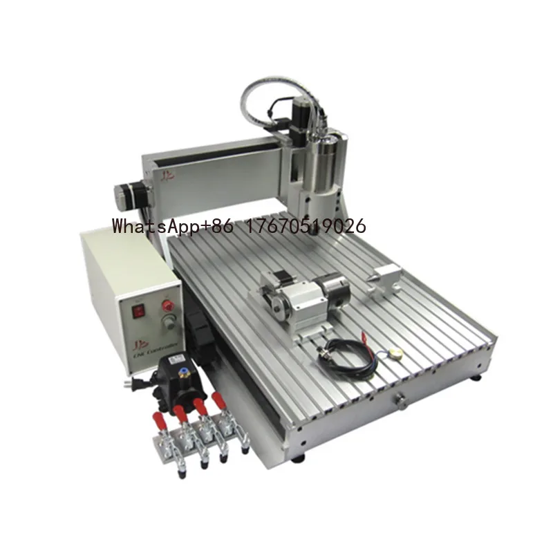 4-Axis 6090 CNC Router Wood Carving and Engraving Machine Ball Screw Transmission for Wooden Stone Glass Metal with Limit Switch
4-Axis 6090 CNC Router Wood Carving and Engraving Machine Ball Screw Transmission for Wooden Stone Glass Metal with Limit Switch