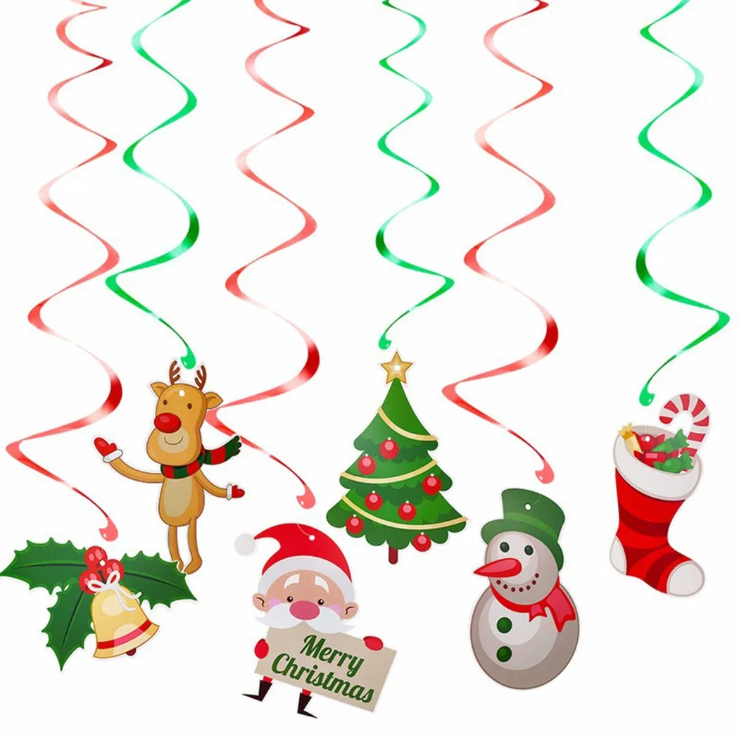 6pcs Christmas Spiral Pendant Hanging Swirl Decorations Christmas Party Supplies Christmas Decor Home Decor Party Decor
6pcs Christmas Spiral Pendant Hanging Swirl Decorations Christmas Party Supplies Christmas Decor Home Decor Party Decor