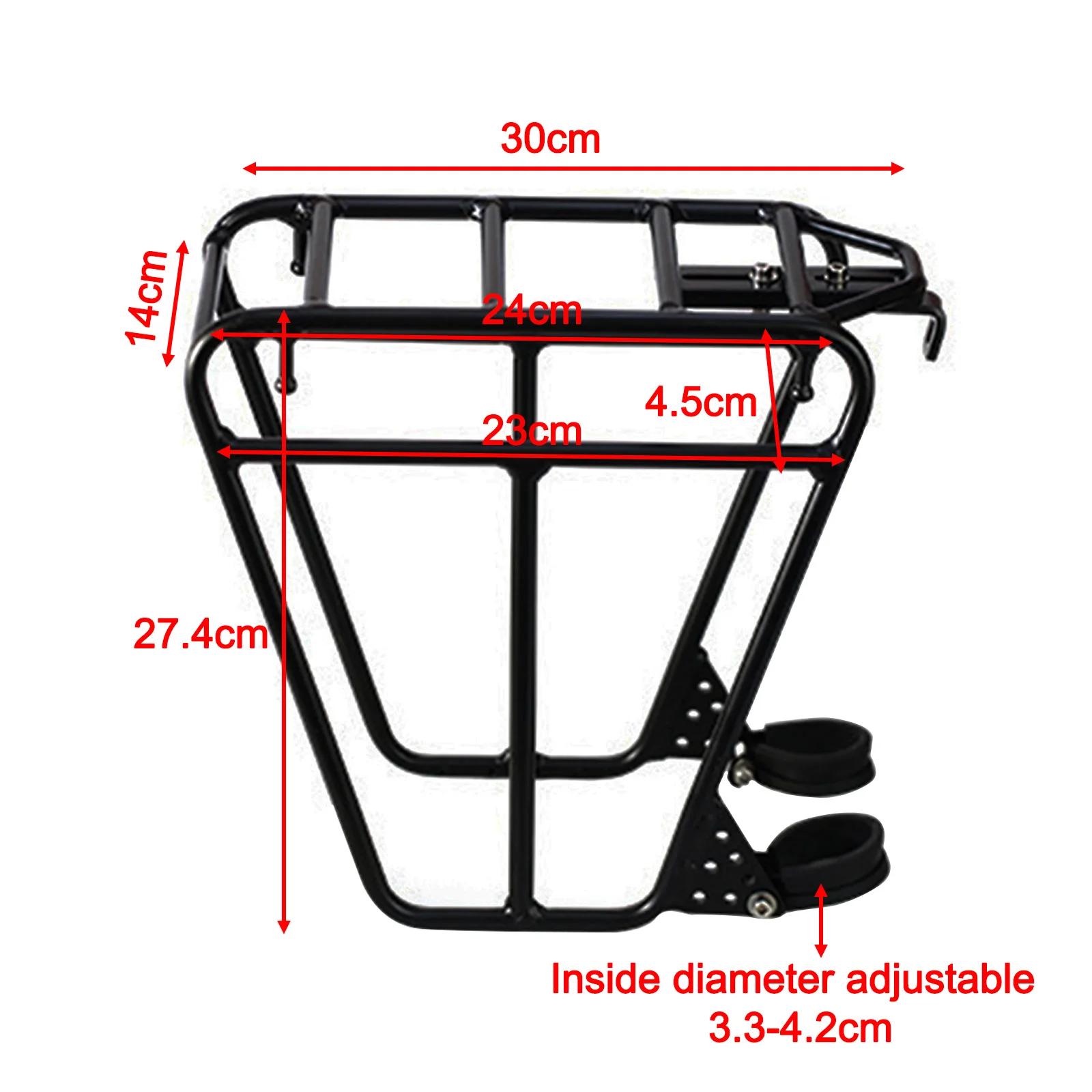 For Bike Commuting Black stell Aluminum Alloy Bike Rack Bike Backpack Rack Trapezoid Shape 4MM Steel Plate Complete Set
For Bike Commuting Black stell Aluminum Alloy Bike Rack Bike Backpack Rack Trapezoid Shape 4MM Steel Plate Complete Set