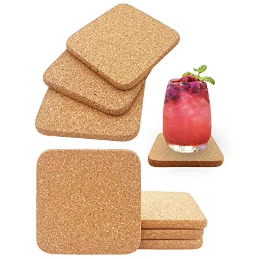 Пробковые подставки для напитков, 8 шт., квадратные очень толстые впитывающие наборы пробковых подставок с круглым краем, подставки для напитков, подставки для чашек для видов o
Пробковые подставки для напитков, 8 шт., квадратные очень толстые впитывающие наборы пробковых подставок с круглым краем, подставки для напитков, подставки для чашек для видов o