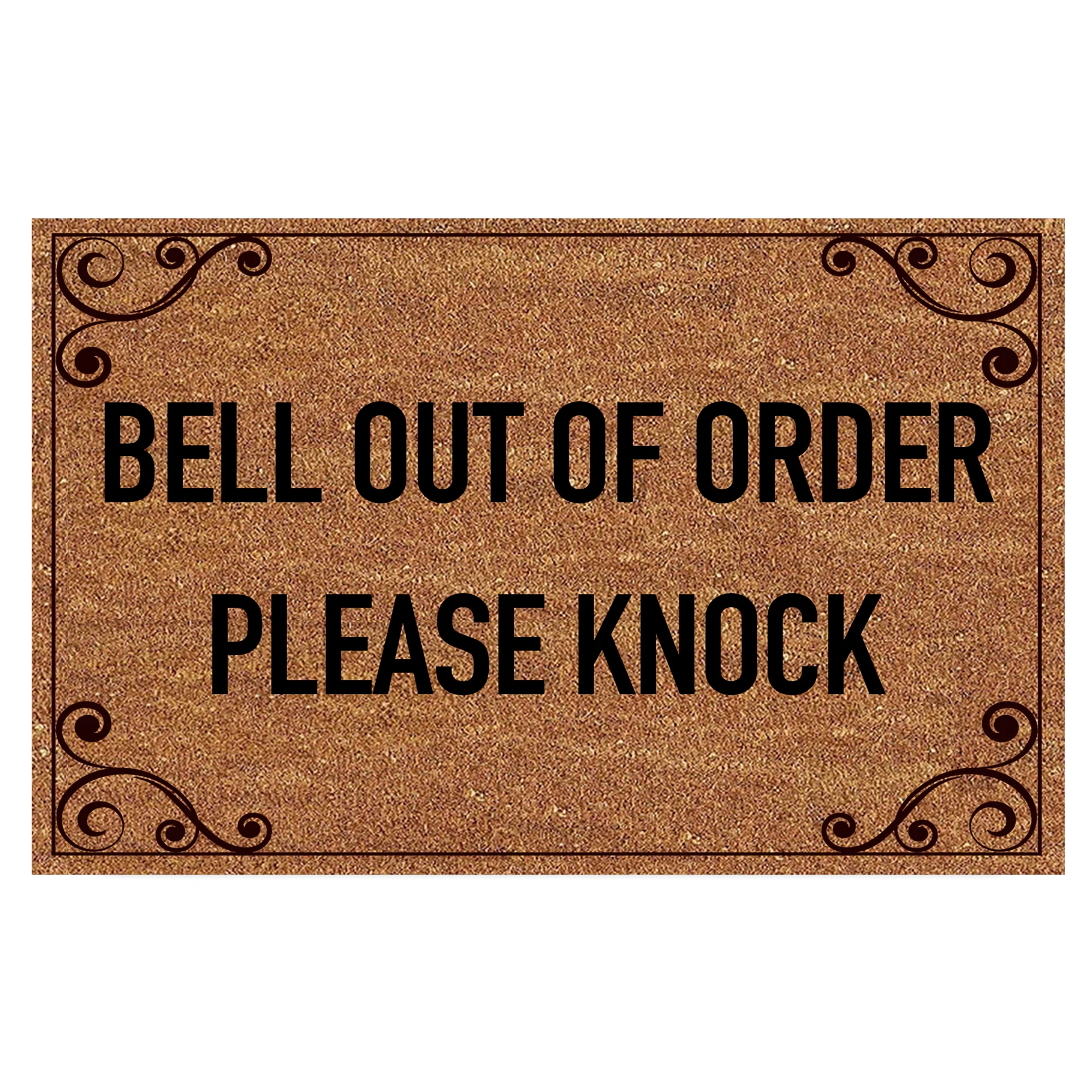 Bell Out Of Order Please Knock Doormat Funny Outdoor Carpet Anti-Slip Rubber Entryway Front Door Rug Mat
Bell Out Of Order Please Knock Doormat Funny Outdoor Carpet Anti-Slip Rubber Entryway Front Door Rug Mat