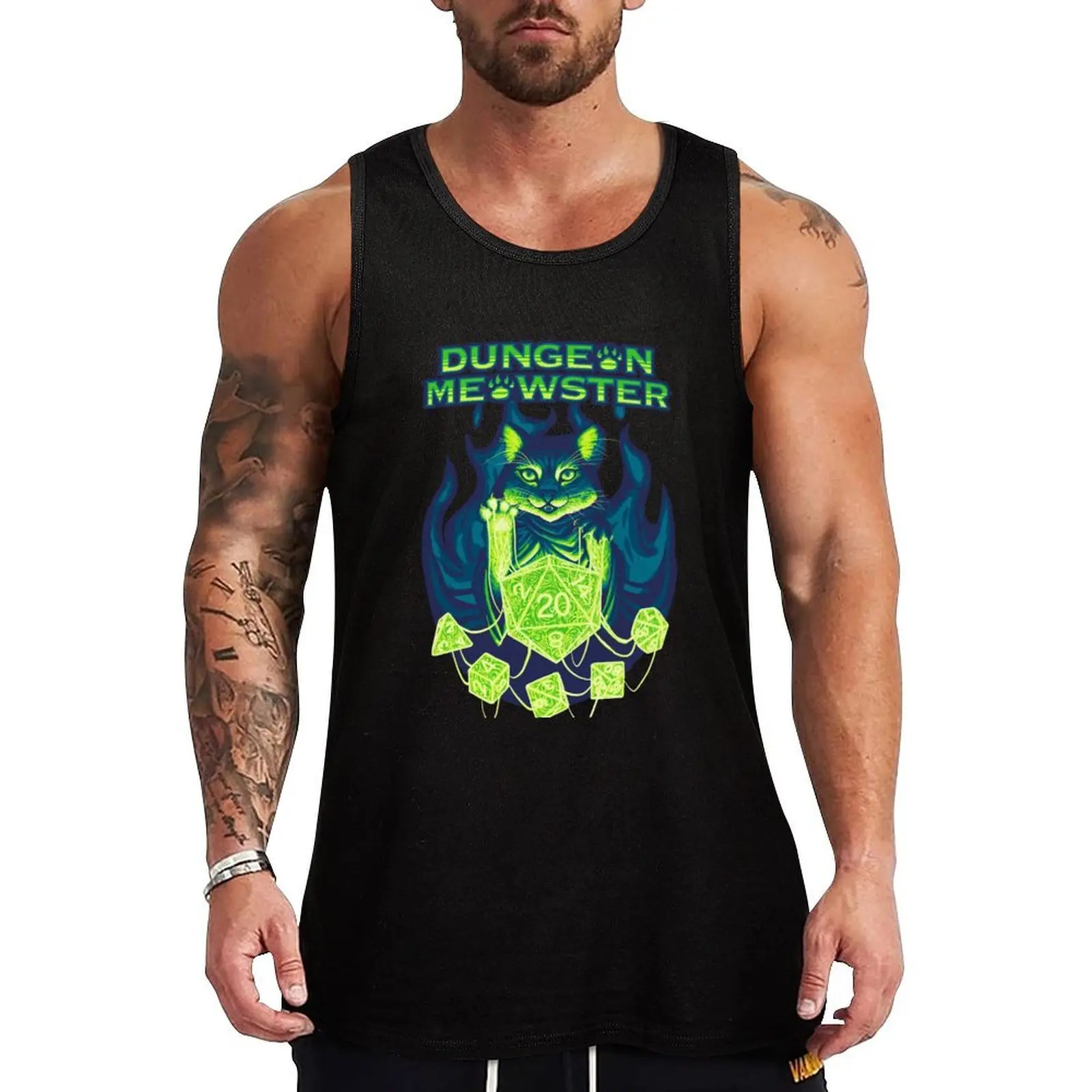 Dungeon Meowster Tank Top gym shirts Men's summer t-shirt singlet for men 
Dungeon Meowster Tank Top gym shirts Men's summer t-shirt singlet for men