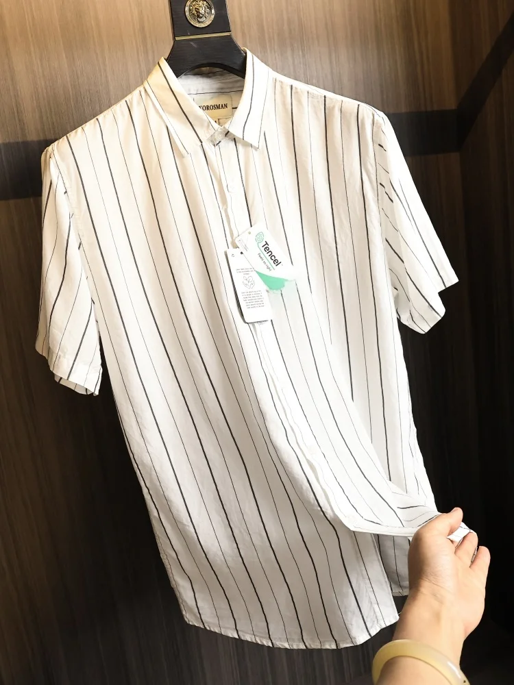 Smooth Summer Men's Striped Linen Short Sleeve Shirt Stand Collar Fashionable Urban Style Breathable Comfortable Mo...
Smooth Summer Men's Striped Linen Short Sleeve Shirt Stand Collar Fashionable Urban Style Breathable Comfortable Mo...