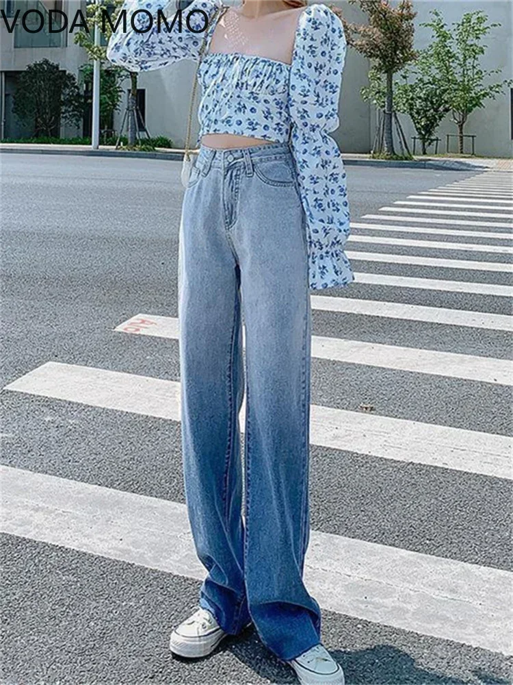 Весна 2022, женская мода, женские широкие джинсы с высокой талией, мешковатые женские джинсовые капри, брюки с градиентом, джинсовые джинсы для мам, брюки
Весна 2022, женская мода, женские широкие джинсы с высокой талией, мешковатые женские джинсовые капри, брюки с градиентом, джинсовые джинсы для мам, брюки