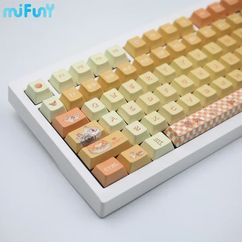Колпачки для клавиш MiFuny Cat и Orange, изготовленные на заказ колпачки для клавиш PBT Cherry Profile, милые желтые колпачки для клавиш для механической клавиатуры Wooting Crush80
Колпачки для клавиш MiFuny Cat и Orange, изготовленные на заказ колпачки для клавиш PBT Cherry Profile, милые желтые колпачки для клавиш для механической клавиатуры Wooting Crush80