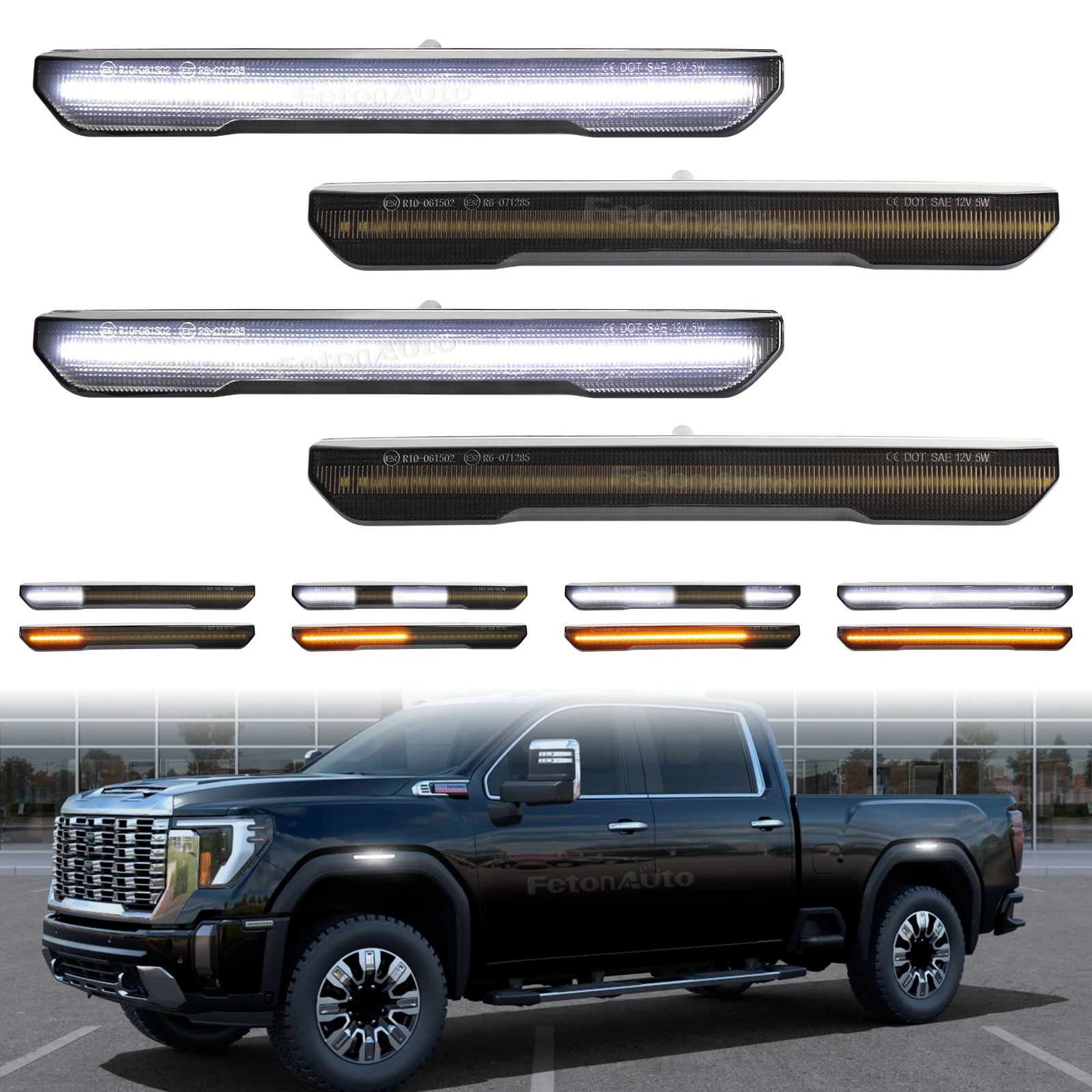 4 шт., боковые маркеры для переднего и заднего крыла 2020-2024 GMC Sierra 2500HD 3500HD
4 шт., боковые маркеры для переднего и заднего крыла 2020-2024 GMC Sierra 2500HD 3500HD