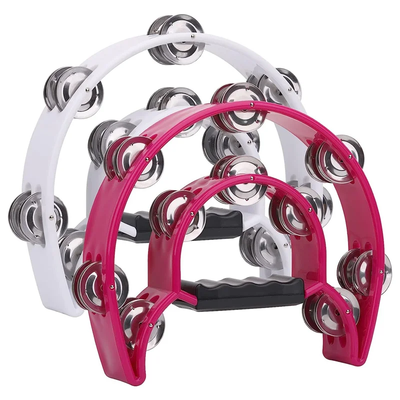 2Pack 10Inch Double Row Tambourine for Adult, Half Moon Musical Tambourine 20 Metal Jingles Hand Held Percussion Drum-ABJQ
2Pack 10Inch Double Row Tambourine for Adult, Half Moon Musical Tambourine 20 Metal Jingles Hand Held Percussion Drum-ABJQ