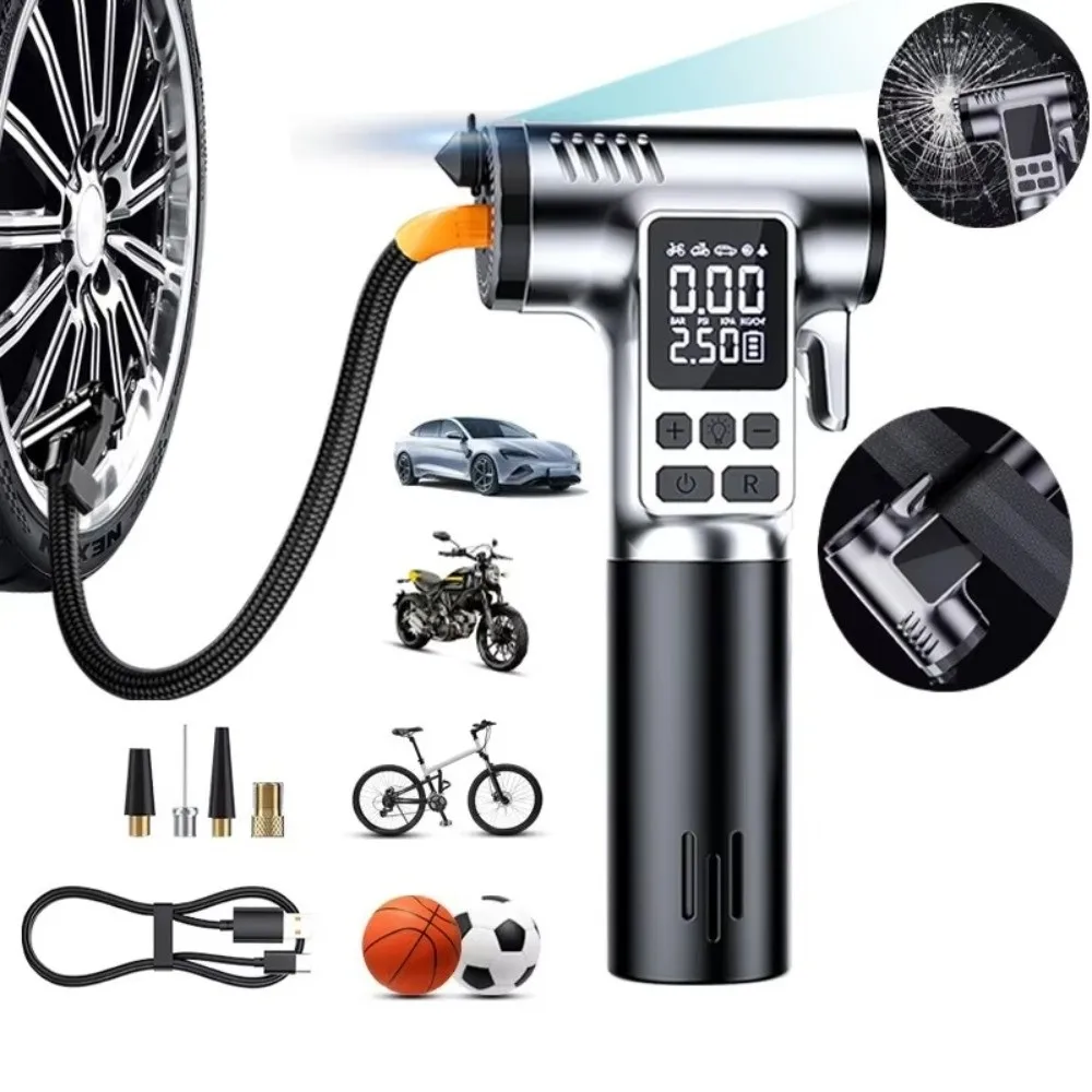 Wireless Car Air Pump High Pressure Output Ball Inflation Tire Inflator Portable Bike Tire Application Tyre Air Compressor
Wireless Car Air Pump High Pressure Output Ball Inflation Tire Inflator Portable Bike Tire Application Tyre Air Compressor