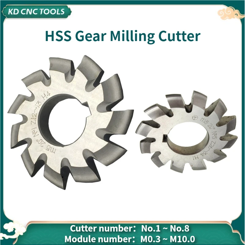 1PCS M0.5 M0.75 M1 M1.25 M1.5 M2 M2.5 M3 M4 M5-M10 Modulus PA20 Degrees NO.1-NO.8 HSS Gear Milling Cutter Gear Cutting Tools
1PCS M0.5 M0.75 M1 M1.25 M1.5 M2 M2.5 M3 M4 M5-M10 Modulus PA20 Degrees NO.1-NO.8 HSS Gear Milling Cutter Gear Cutting Tools
