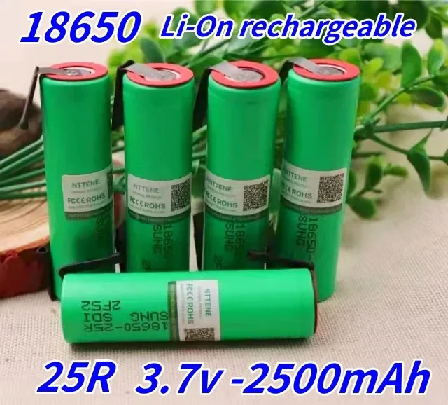 100% Original 3.7V 18650 2500mah INR18650 25R 20A Battery Scrapping Lithium Batteries Screwdriver Flashlight+ Nickel DIY
100% Original 3.7V 18650 2500mah INR18650 25R 20A Battery Scrapping Lithium Batteries Screwdriver Flashlight+ Nickel DIY