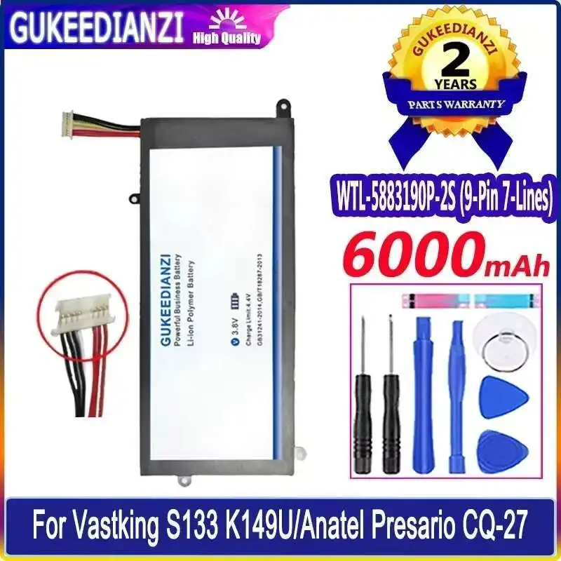 Аккумулятор Wtl-5883190P-2S 9-контактный 7-линейный для Vastking S133 K149U Axioo Mybook Pro P421 Anatel Presario CQ-27 5883190P
Аккумулятор Wtl-5883190P-2S 9-контактный 7-линейный для Vastking S133 K149U Axioo Mybook Pro P421 Anatel Presario CQ-27 5883190P