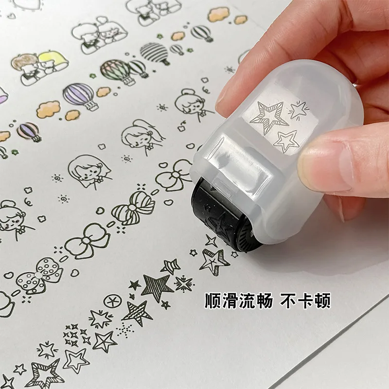 Learning Cartoon DIY Roller Color Filling Painting Drawing Tool For Kid Planner Rolling Ink Pad Stamp Seal Preschool Funny Toy
Learning Cartoon DIY Roller Color Filling Painting Drawing Tool For Kid Planner Rolling Ink Pad Stamp Seal Preschool Funny Toy