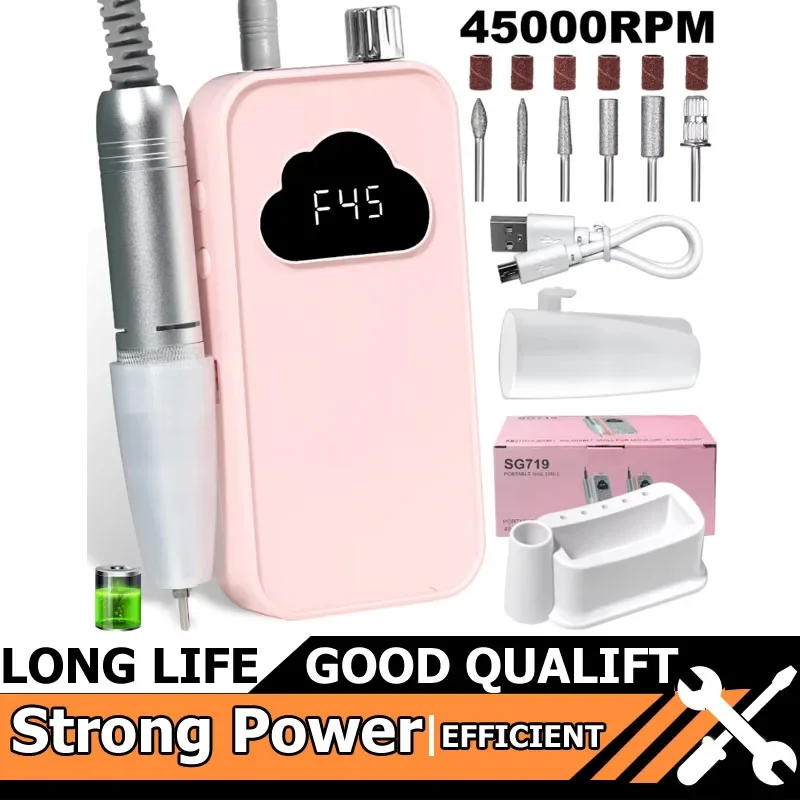 Profesional 45000RPM Gel Nails Polishing Salon Machine Electric Nail Drill Rechargeable Electric Portable Nail Sander File
Profesional 45000RPM Gel Nails Polishing Salon Machine Electric Nail Drill Rechargeable Electric Portable Nail Sander File