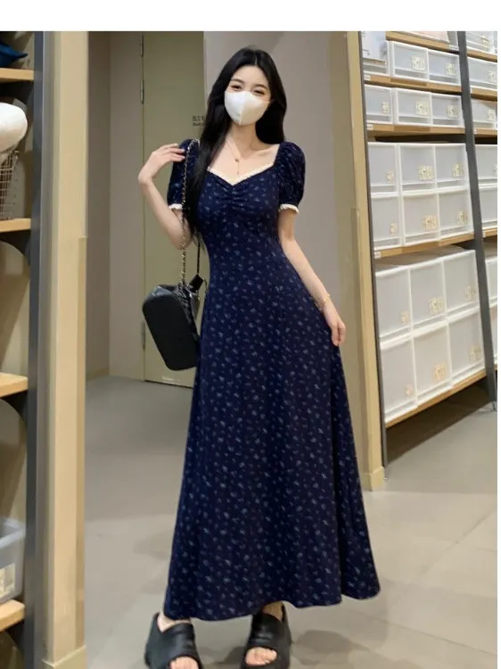 plus Size Floral Lace Vintage Patchwork Summer Dress Women's Square Collar Slimming Long Dress Korean Style Commute Style
plus Size Floral Lace Vintage Patchwork Summer Dress Women's Square Collar Slimming Long Dress Korean Style Commute Style