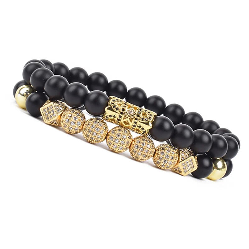 Charm Beads Bracelet Set Luxury Men Women Black Matte Onyx Natural Stone Alloy Micro Zircon Personality Bangle Elegant Jewelry
Charm Beads Bracelet Set Luxury Men Women Black Matte Onyx Natural Stone Alloy Micro Zircon Personality Bangle Elegant Jewelry