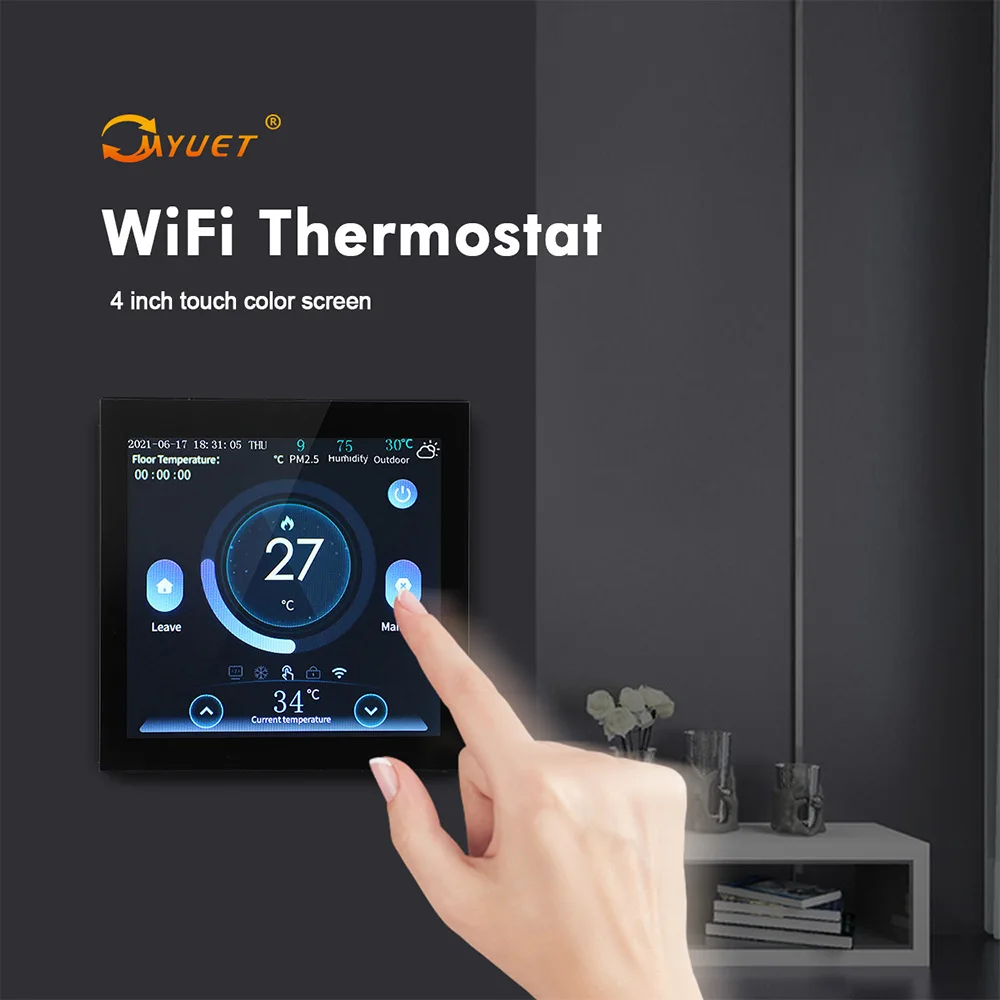 Heating Thermostat with Clear Color Screen and Multi Language Options Designed for Gas Boiler Temperature Management
Heating Thermostat with Clear Color Screen and Multi Language Options Designed for Gas Boiler Temperature Management