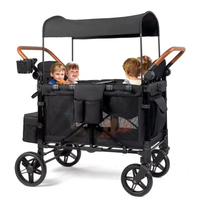 Outdoor Wagon Stroller 4 Seat with Full Canopy Camping Folding Wagon Stroller 4 Seater for Kids
Outdoor Wagon Stroller 4 Seat with Full Canopy Camping Folding Wagon Stroller 4 Seater for Kids