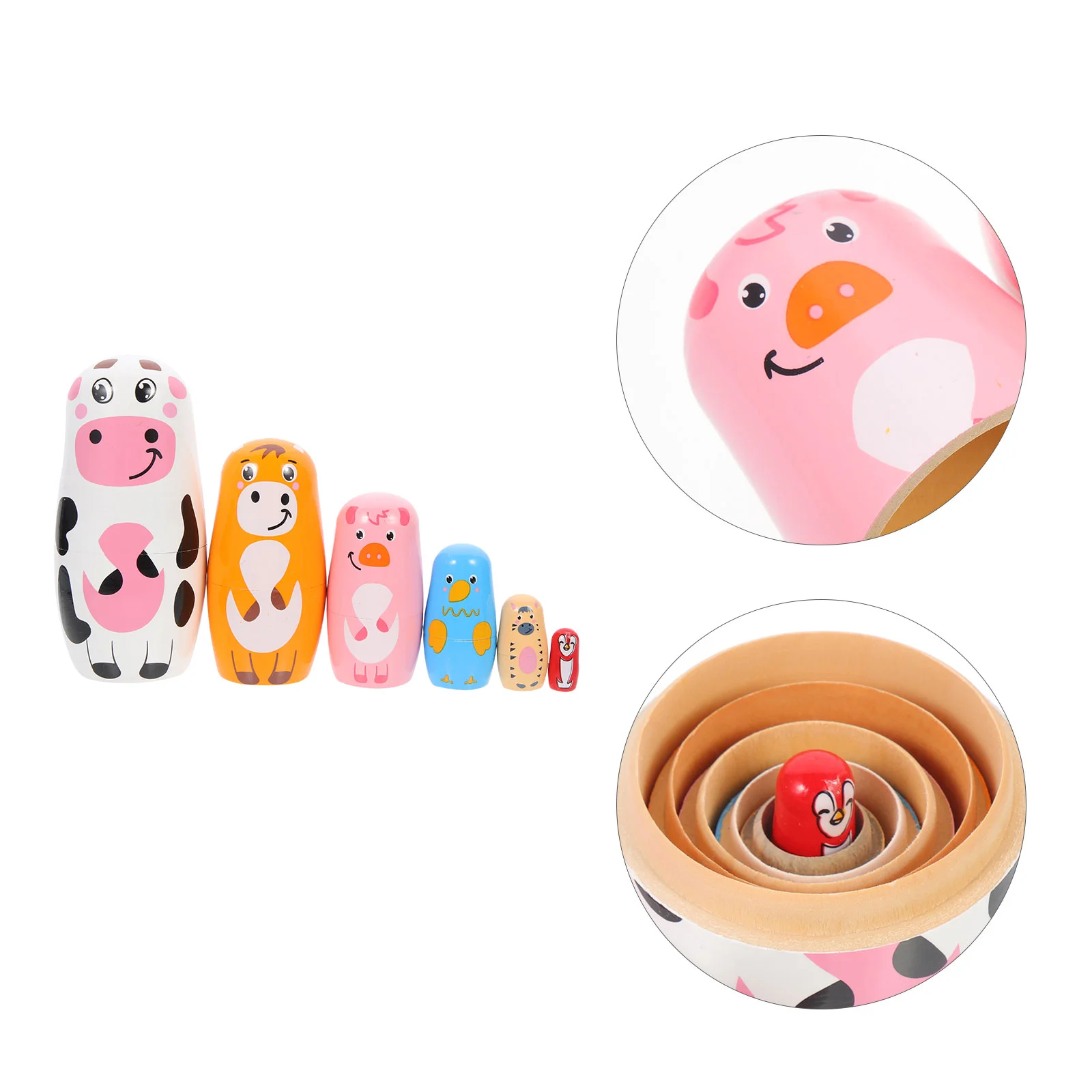 1 set of Animal Pattern Stacking Toy Russian Wooden Wooden Russian Nesting Nesting Dolls Home Decor Crafts
1 set of Animal Pattern Stacking Toy Russian Wooden Wooden Russian Nesting Nesting Dolls Home Decor Crafts
