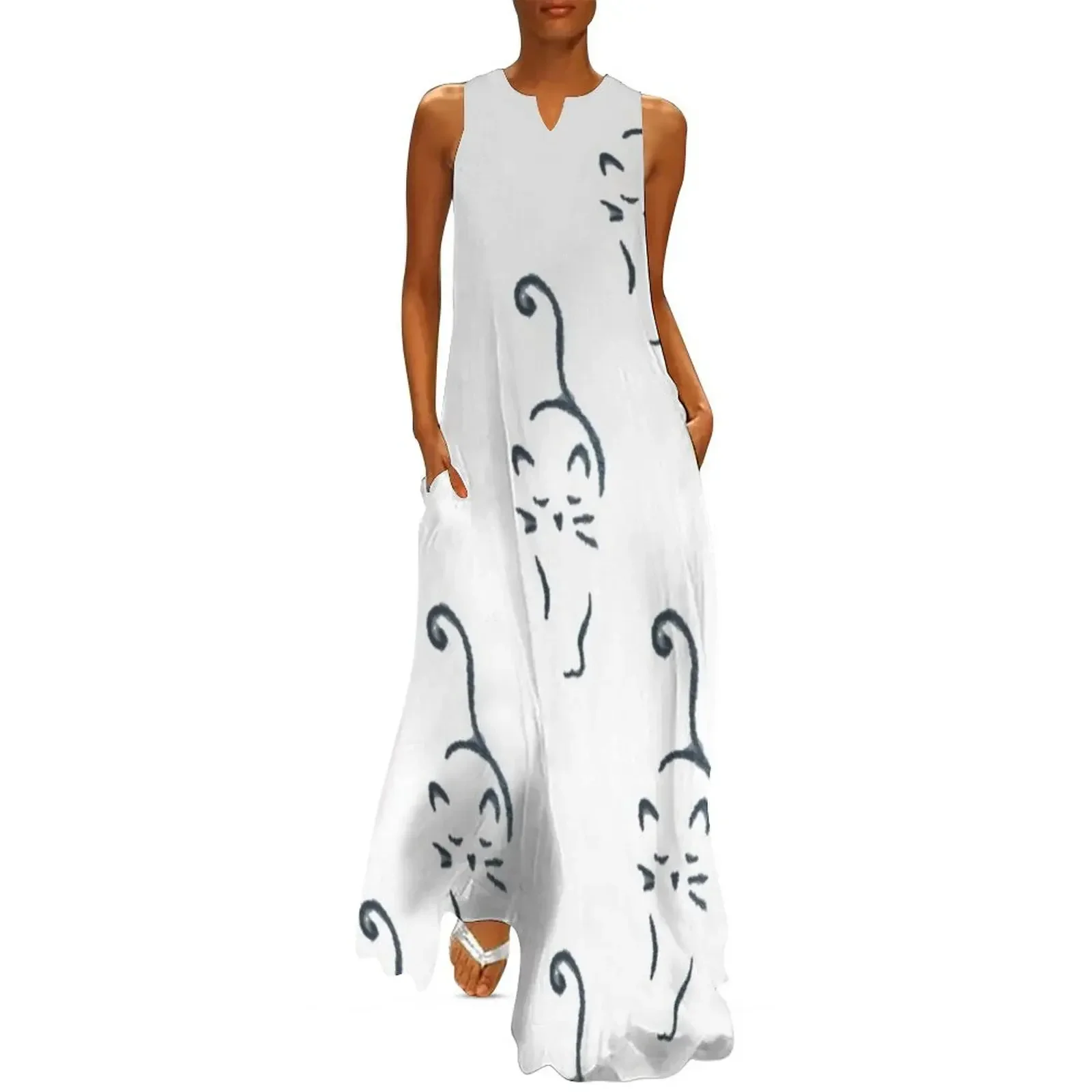 Cat Pattern Long Dress birthday dress prom clothes Dress woman elegant and pretty women's dresses
Cat Pattern Long Dress birthday dress prom clothes Dress woman elegant and pretty women's dresses