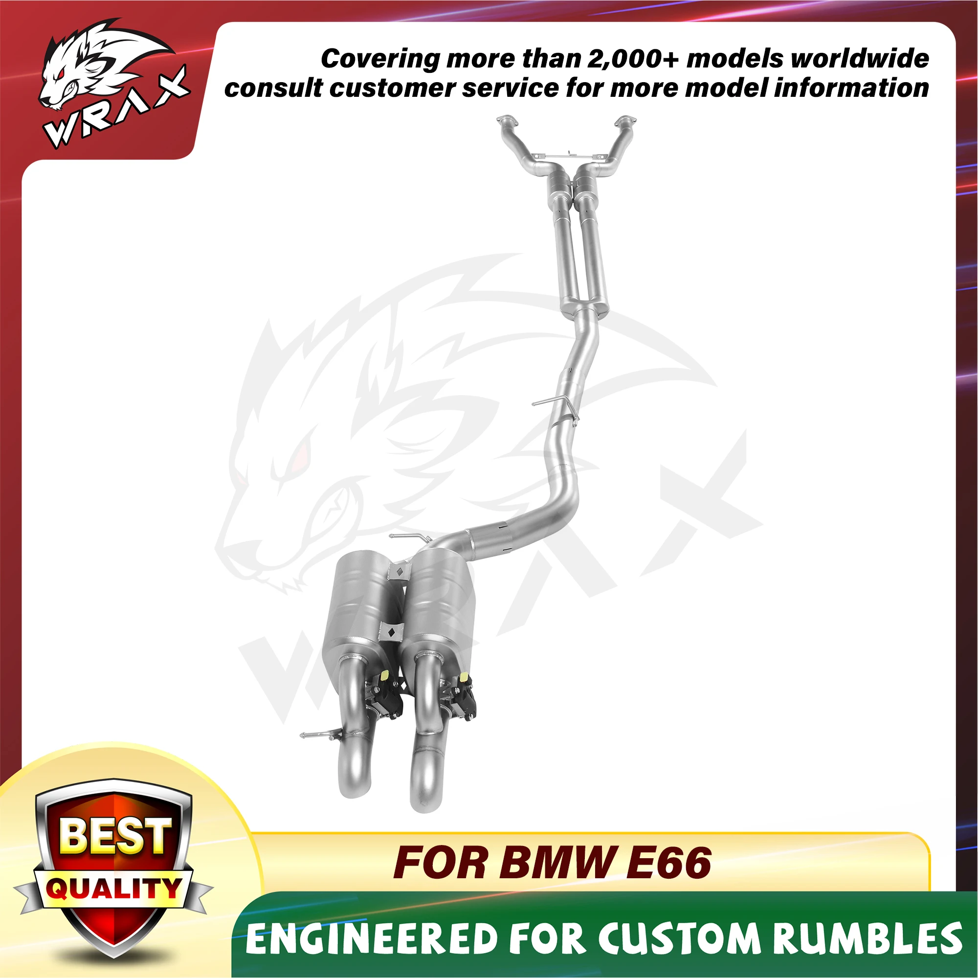 WRAX Exhaust For BMW 7 Series E66 Stainless Steel Catback High Performance Exhaust Exhaust Systems Tail Performance Muffler
WRAX Exhaust For BMW 7 Series E66 Stainless Steel Catback High Performance Exhaust Exhaust Systems Tail Performance Muffler