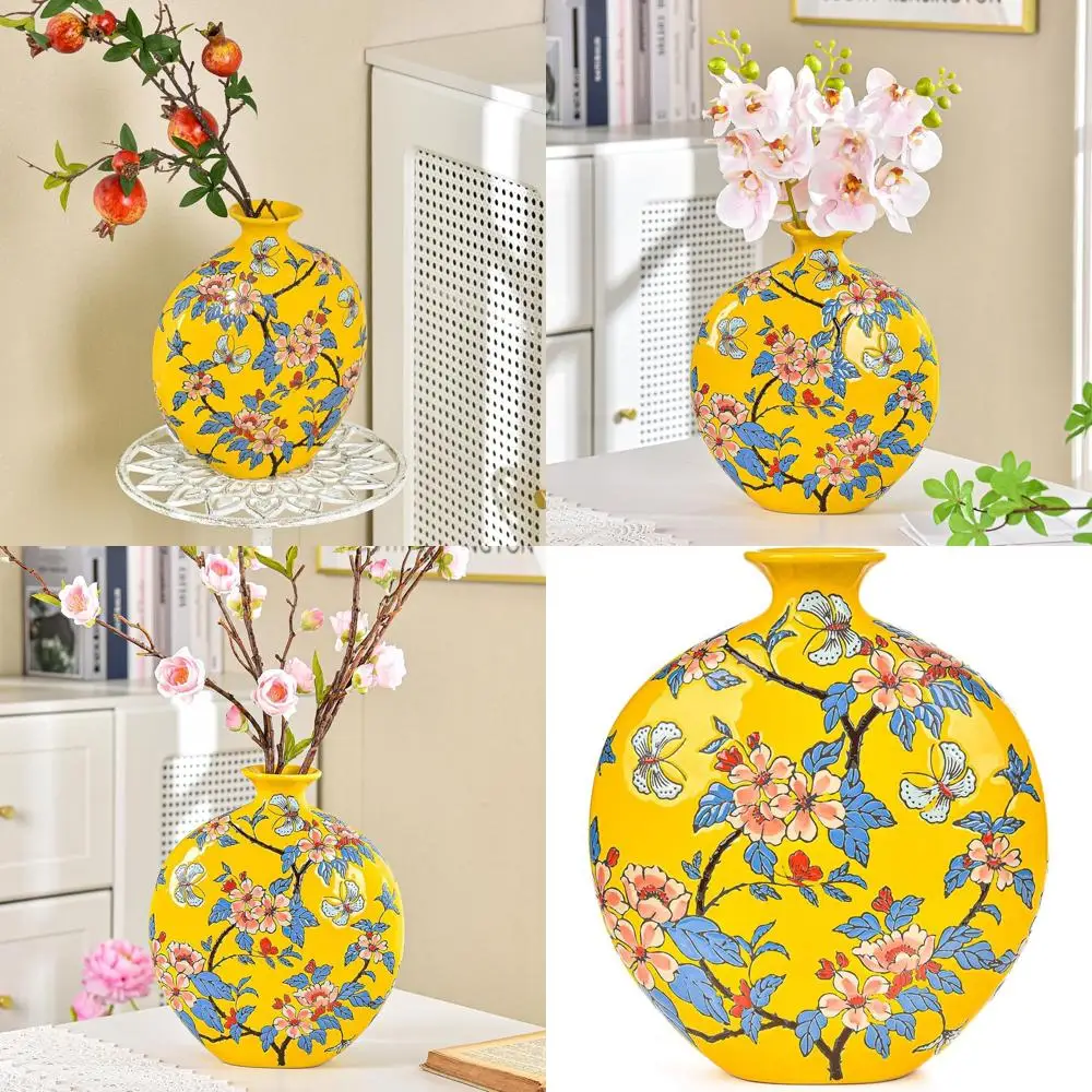 Элегантная эмалированная фарфоровая ваза с ручной росписью для цветочных композиций, декора гостиной, центральных акцентов
Элегантная эмалированная фарфоровая ваза с ручной росписью для цветочных композиций, декора гостиной, центральных акцентов