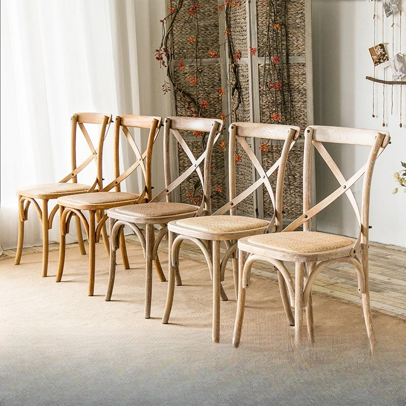 American solid wood dining back French retro household economical oak white fork back
American solid wood dining back French retro household economical oak white fork back