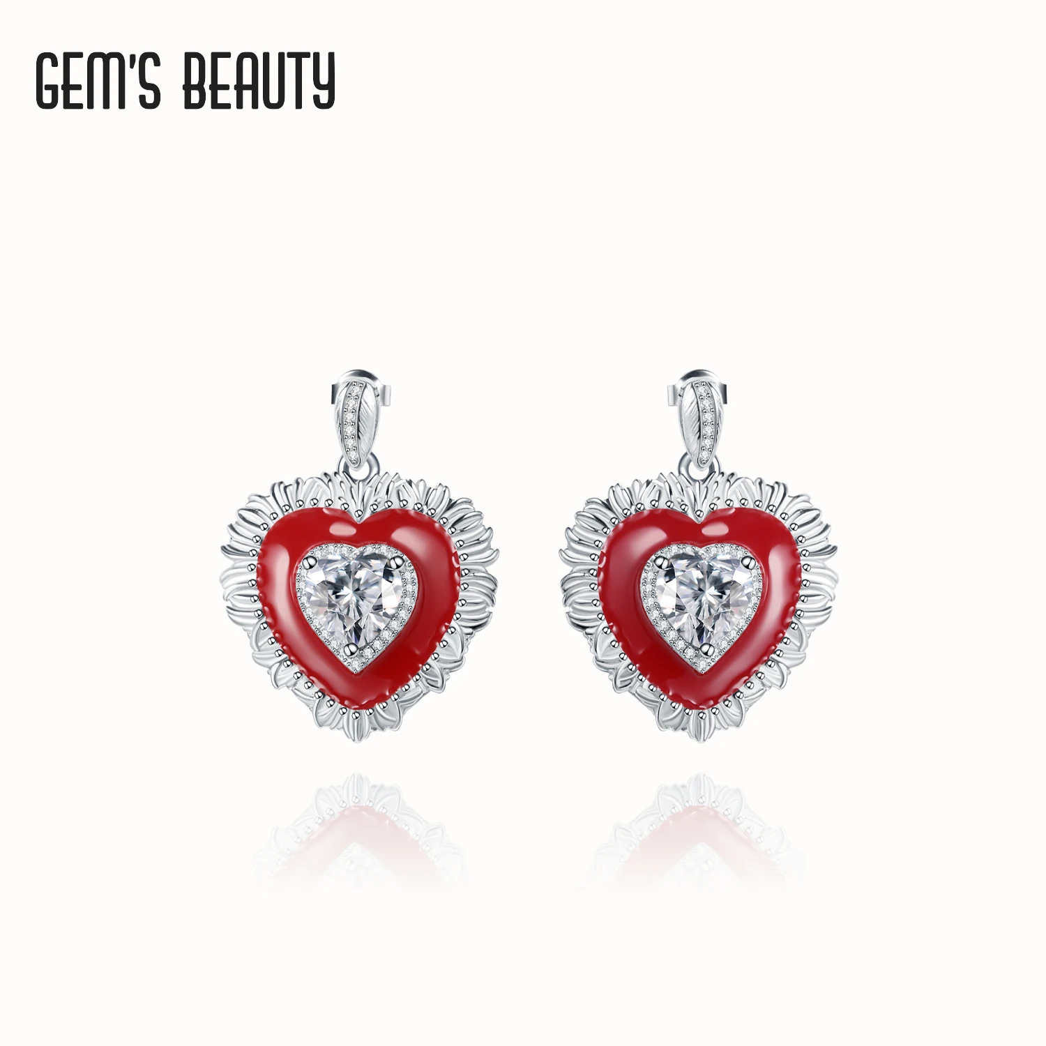 GEM'S BEAUTY 925 Sterling Silver April Birthstone Stud Earrings For Women Heart Cut White Simulant Diamond Stud Earrings
GEM'S BEAUTY 925 Sterling Silver April Birthstone Stud Earrings For Women Heart Cut White Simulant Diamond Stud Earrings