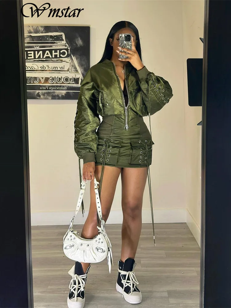 Wmstar Two Piece Set Women Clothing Jacket Cardigan Dress Sets Skirts Outfits Bandage Fashion Streetwear Wholesale Dropshipping
Wmstar Two Piece Set Women Clothing Jacket Cardigan Dress Sets Skirts Outfits Bandage Fashion Streetwear Wholesale Dropshipping