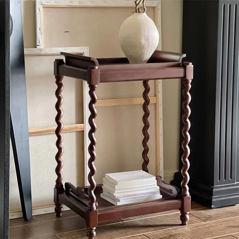 Double-layer shelf edge few retro solid wood living room storage rack floor-to-ceiling living room edge few elevated shelves
Double-layer shelf edge few retro solid wood living room storage rack floor-to-ceiling living room edge few elevated shelves