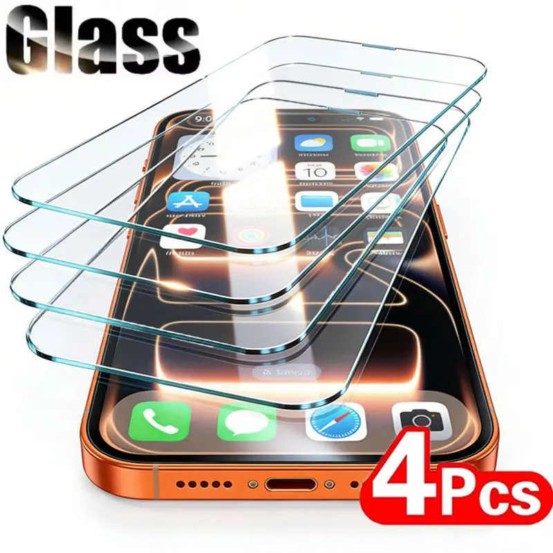 4PCS Tempered Glass for iPhone 17 16 15 14 13 12 Pro Max Plus 16e 17e Air Anti Scratch Screen Protector HD Clarity Screen Glass
4PCS Tempered Glass for iPhone 17 16 15 14 13 12 Pro Max Plus 16e 17e Air Anti Scratch Screen Protector HD Clarity Screen Glass