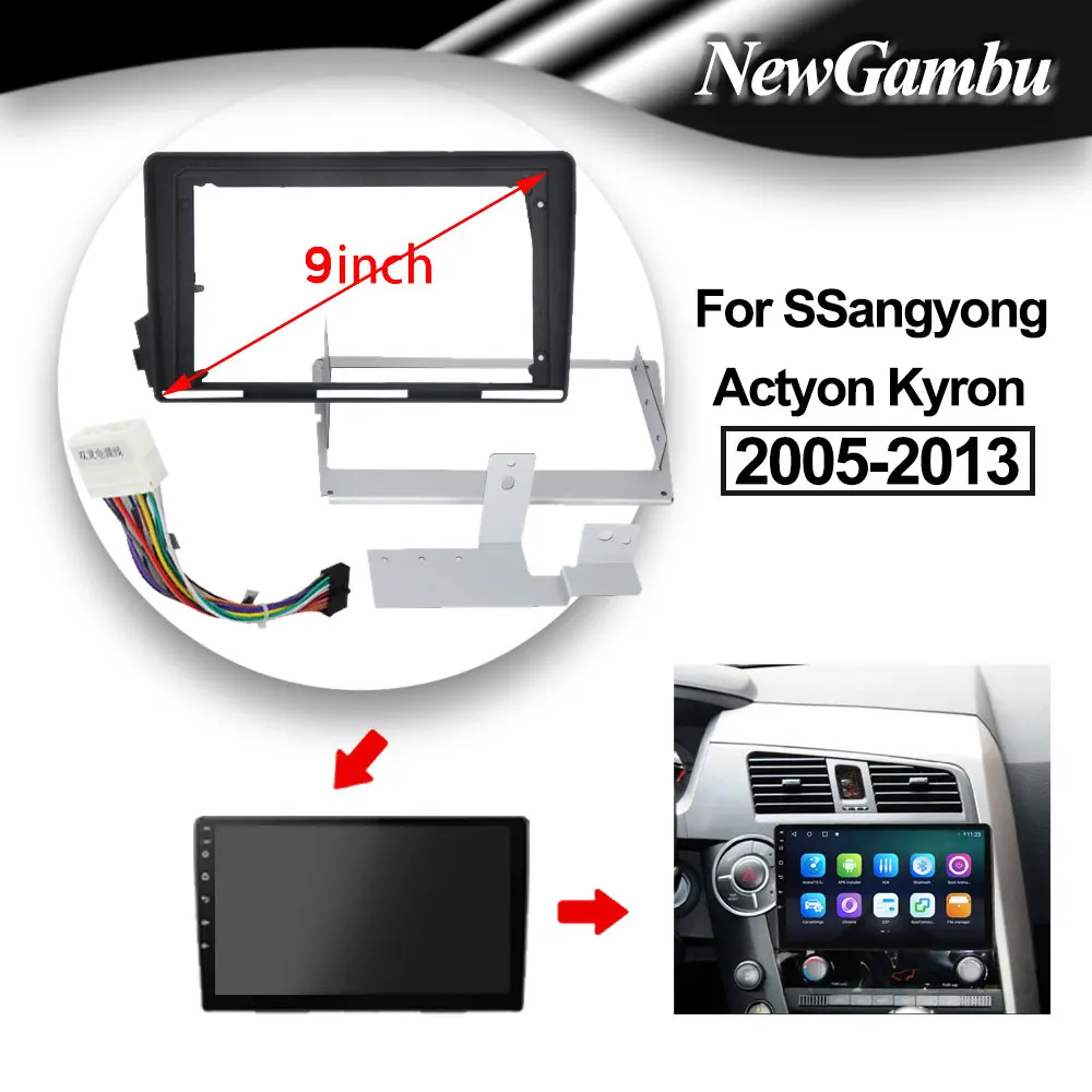 NewGambu 9 inch For SSangyong Actyon Kyron 2005 - 2013 Car DVD Frame Audio Adaptor Dash Trim Kits Facia Panel Radio Player
NewGambu 9 inch For SSangyong Actyon Kyron 2005 - 2013 Car DVD Frame Audio Adaptor Dash Trim Kits Facia Panel Radio Player