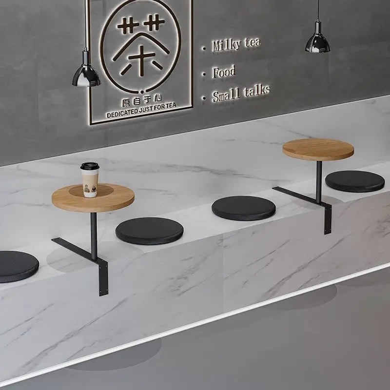 Nordic ins milk tea shop booth against the wall small round table creative solid wood HEYTEA coffee shop wall round negotiation
Nordic ins milk tea shop booth against the wall small round table creative solid wood HEYTEA coffee shop wall round negotiation