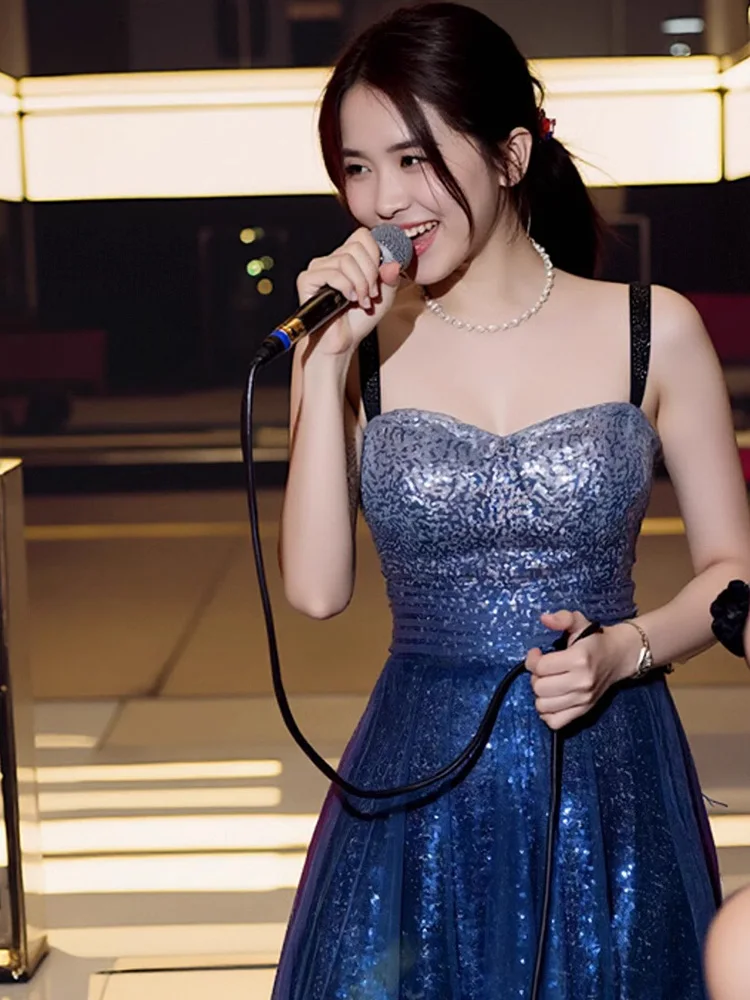 Вечернее платье с пайетками, длинное, приталенное, женское, для дня рождения, корпоратива, для ведущей, модное, А-силуэт
Вечернее платье с пайетками, длинное, приталенное, женское, для дня рождения, корпоратива, для ведущей, модное, А-силуэт