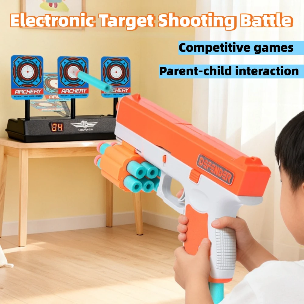 Cartoon Mobile Shooting Gun Target Shooting Electronic Scoring Children's Battle Soft Bullet Launcher Boy Toy Gun Birthday Gift
Cartoon Mobile Shooting Gun Target Shooting Electronic Scoring Children's Battle Soft Bullet Launcher Boy Toy Gun Birthday Gift