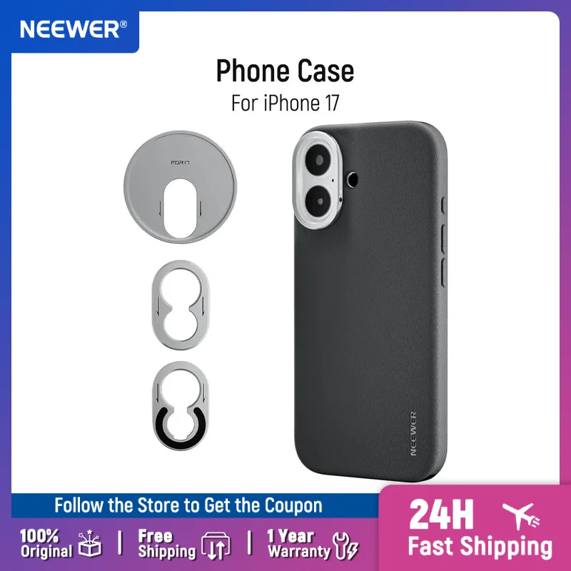 NEEWER Modular Protective TPU/PC Phone Cover with 67mm Filter Ring, 17mm Lens Backplate, For Moment MagSafe iPhone 17
NEEWER Modular Protective TPU/PC Phone Cover with 67mm Filter Ring, 17mm Lens Backplate, For Moment MagSafe iPhone 17