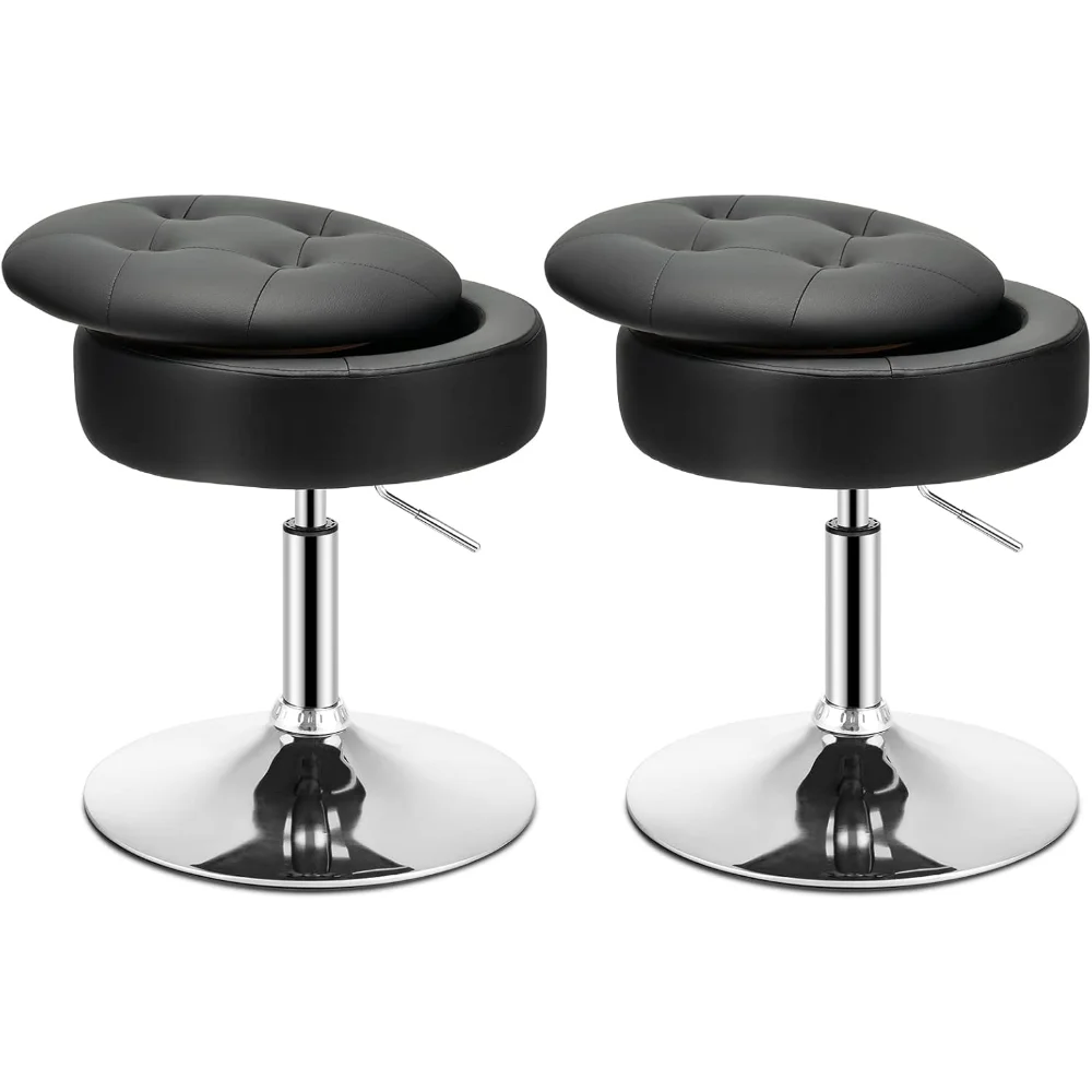 Vanity Stool with Storage Set of 2, 360° Swivel PU Leather Vanity Chair, 20” to 26” Height Adjustable Makeup Stool
Vanity Stool with Storage Set of 2, 360° Swivel PU Leather Vanity Chair, 20” to 26” Height Adjustable Makeup Stool