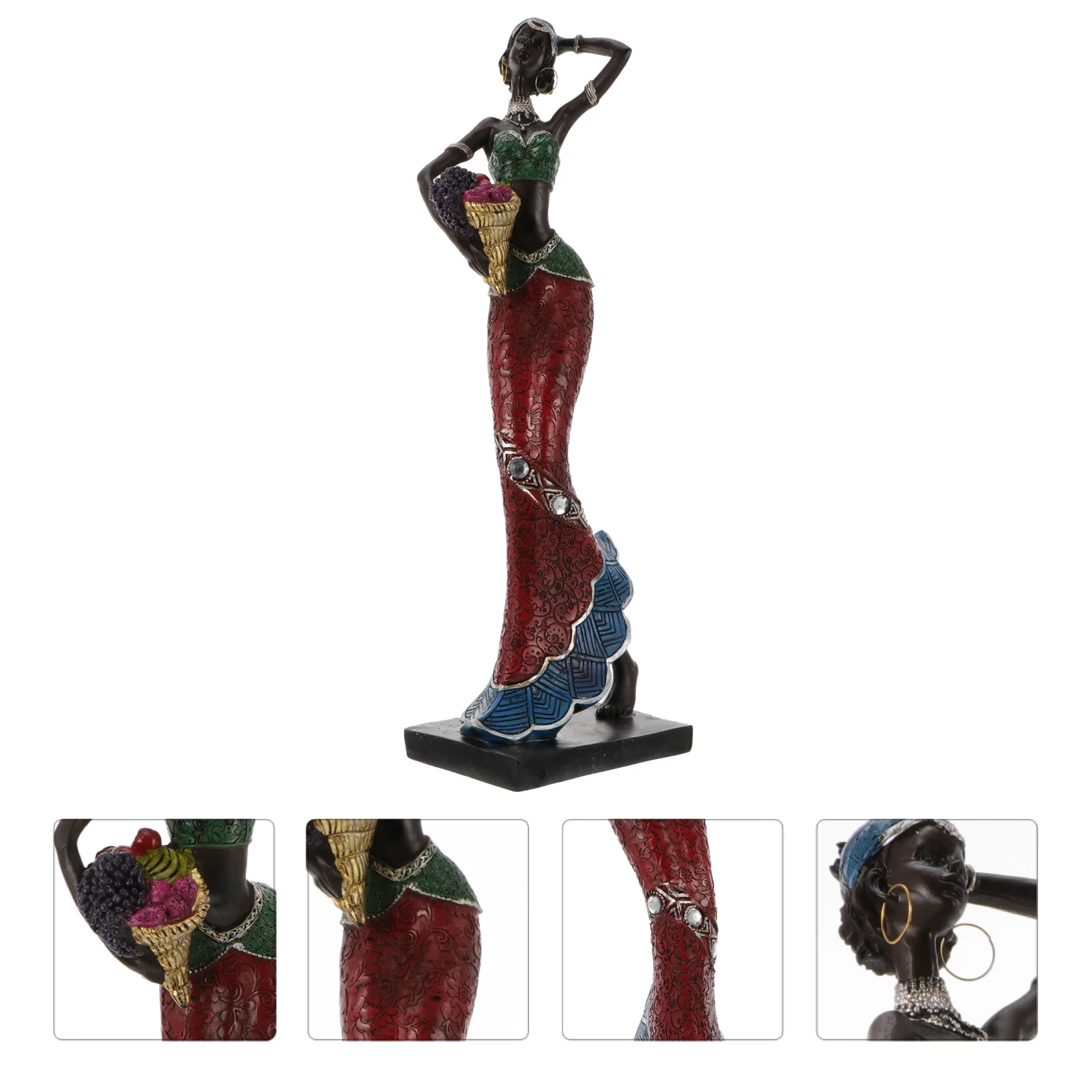 1Pcs African Women Resin Statue Ethnic Style Craft Home Decor Ornament for Desk Table Interior Car Decoration Gold Basket Finish
1Pcs African Women Resin Statue Ethnic Style Craft Home Decor Ornament for Desk Table Interior Car Decoration Gold Basket Finish