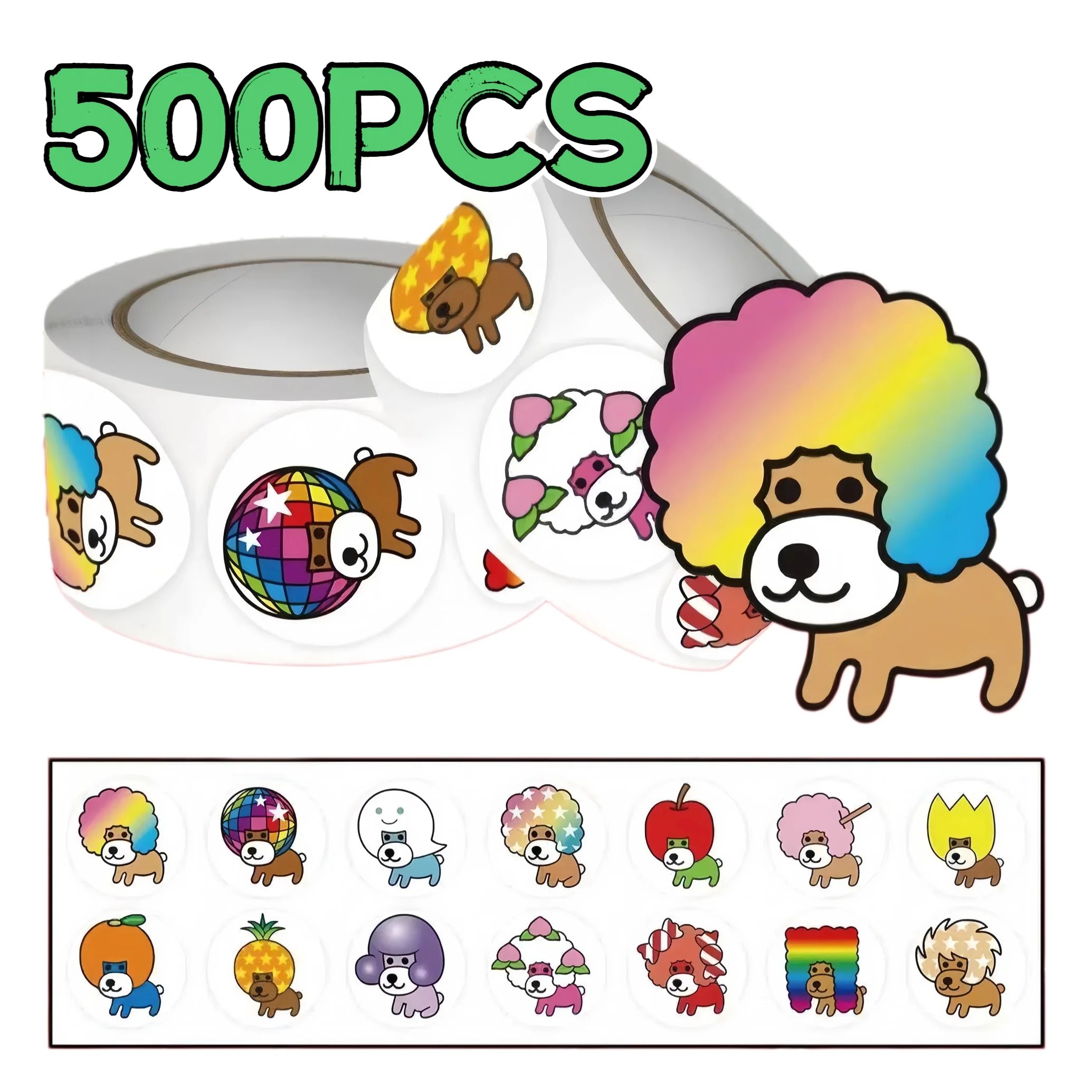 500Pcs Roll Self‑Adhesive Disco Dog Labels for DIY Scrapbook Packaging Party Stationery Luggage Decor 2cm/0.79inch
500Pcs Roll Self‑Adhesive Disco Dog Labels for DIY Scrapbook Packaging Party Stationery Luggage Decor 2cm/0.79inch